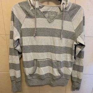 Grey striped hoodie